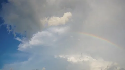 4K Time lapse of sky and rainbow 库存影片 247230117