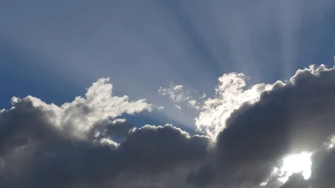 4K Time lapse sky with clouds and sun Stock Footage 108003172