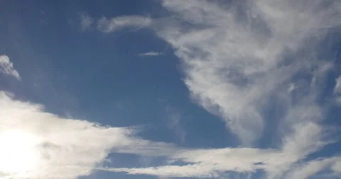 4K Time lapse sky with clouds and sun Stock Footage 108008615