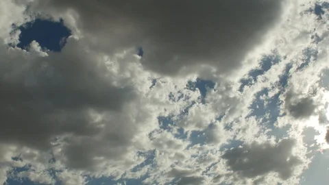 4K Time lapse sky with clouds and sun Stock Footage 108009094