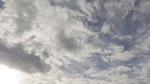4K Time lapse sky with clouds and sun Stock Footage 108011120