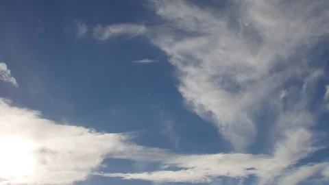 4K Time lapse sky with clouds and sun Stock Footage 108011310