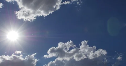 4K Time lapse sky with clouds and sun Stock Footage 108012206