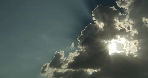 4K Time lapse sky with clouds and sun Stock Footage 108013069