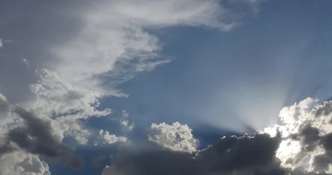 4K Time lapse sky with clouds and sun Stock Footage 108013237
