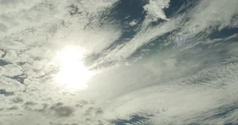 4K Time lapse sky with clouds and sun Stock Footage 108013321