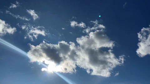 4K Time Lapse Sky With Clouds And Sun Vidéo 124260690