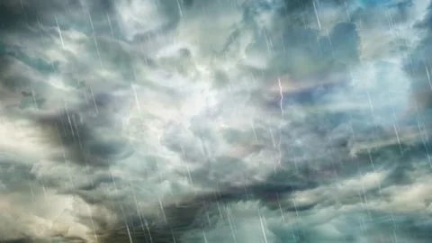 4k Time Lapse Sky Stormy evening with terrible black clouds. Mysterious, scary, Stock Footage 273347860