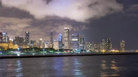 4K Time Lapse of the Skyline of Chicago, IL, USA, (North Part) Stock Footage 51748906