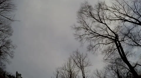 4K Time Lapse Slow Clearing on a Winter Day Stock Footage 54711580