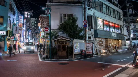 4k time lapse of small busy streets in Shimokitazawa in Tokyo Japan Stock Footage 46679657