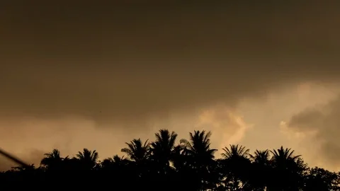 4K Time lapse of storm clouds moving fast Stock Footage 74619555