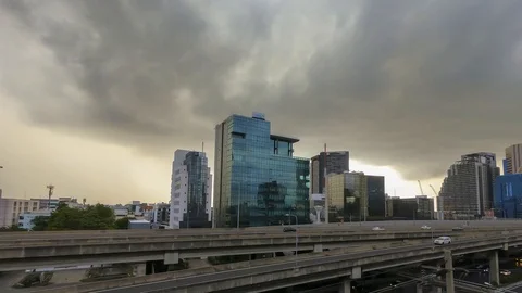 4K Time Lapse Storm clouds and rainy coming Video stock 125841491