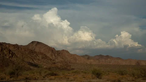 4K time lapse of summer thunderstorms in southern Joshua Tree National Park Stock Footage 204717272