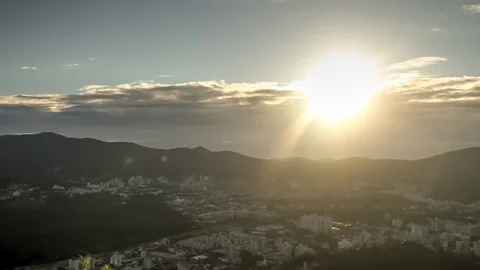 4K Time lapse of Sun rising in Florianópolis Stock Footage 89804519