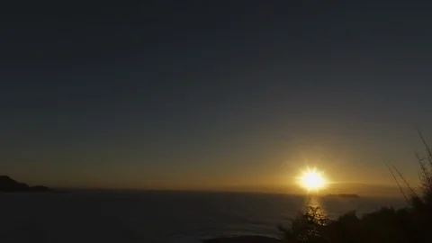 4K Time lapse of sun rising in the sea Stock Footage 89816395