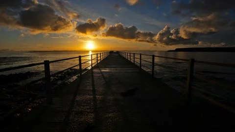 4k Time lapse of sundown in Burwick in orkney Video stock 293207647