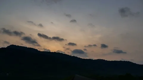 4K Time lapse sunrise amd cloudy flow on freshness natural sky Stock Footage 89677951