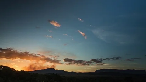 4k Time Lapse - Sunset - Chapada dos Veadeiros - Goiás - Brazil Video stock 77727468