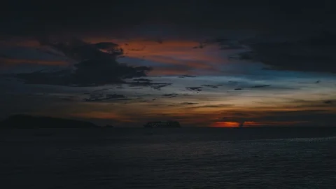 4K Time lapse of sunset with cloud 스톡 동영상 118744027