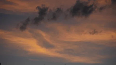 4k Time Lapse of Sunset Clouds Moving Across The Sky Video stock 96270114