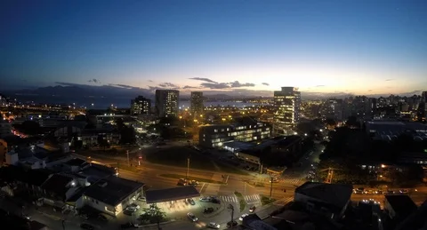 4K Time lapse of Sunset in Florianópolis Stock Footage 89936982