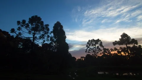 4K Time lapse of sunset in a rural landscape. Brazil Stock Footage 89030412