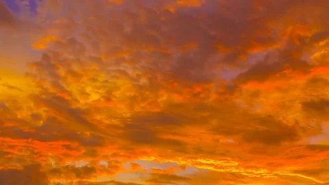 4K Time lapse sunset sky with moving cloud Video stock 74955949