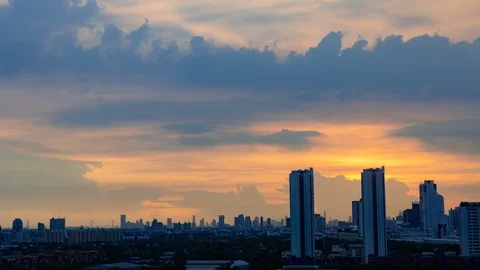 4K Time lapse sunset sunrise and beautiful cloudy Video stock 109222852