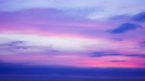 4K Time lapse sunset sunrise and beautiful twilight fluffy storm cloudy Video stock 130481389