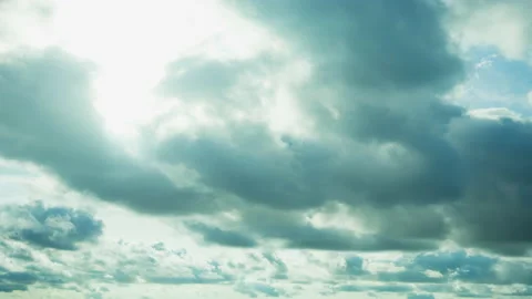 4K Time lapse sunset sunrise and beautiful twilight fluffy storm cloudy Video stock 131995419