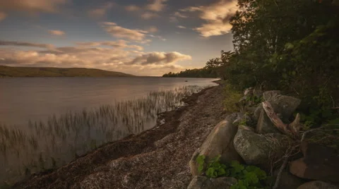 4K Time Lapse Surise Nova Scotia at Bras d'Or Lake Stock Footage 66778514