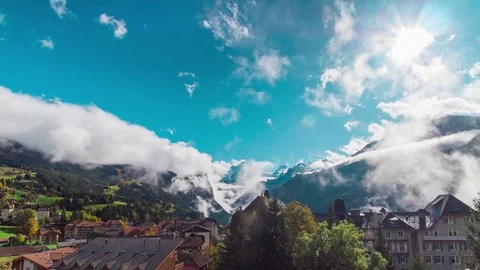 4K time lapse of Swiss Alps during the day Stock Footage 81140002