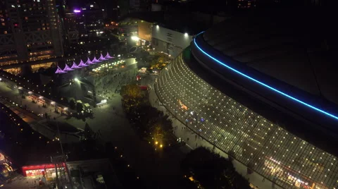 4k time lapse taken looking down at the Tokyo Dome Video stock 47163899