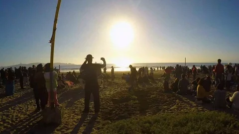4K Time Lapse of Total Solar Eclipse in La Serena, Chile Stock Footage 112412626