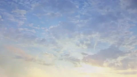 4k Time Lapse vanilla sky and cloud with evening sunshine of vacation Evening Stock Footage 236414661