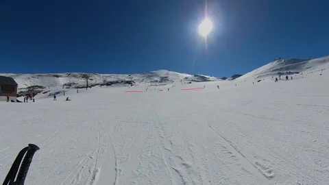 4K Time-lapse of the Veleta peak slopes in Sierra Nevada, Spain, showing the 動画素材 331182285