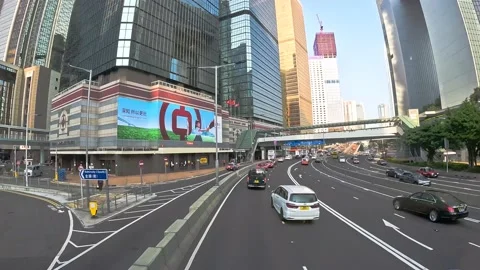 4K time lapse video of highway in urban Hong Kong Stock Footage 234573992