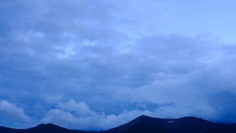 4K time lapse video motion footage of dramatic dark blue moving stormy clouds Stock Footage 91930442