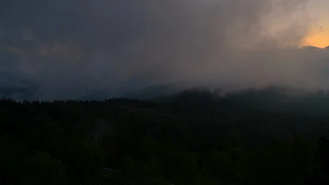 4K time lapse video of mountain view on Shigakogen in Yokoteyama mount Stock Footage 111933763