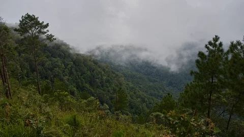 4K time lapse video of mountain view with Doi Pui. North Thailand. Stock Footage 114475956