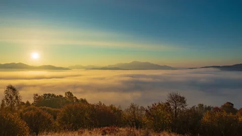 4k time lapse video of rural landscape at sunrise. Stock Footage 164172068