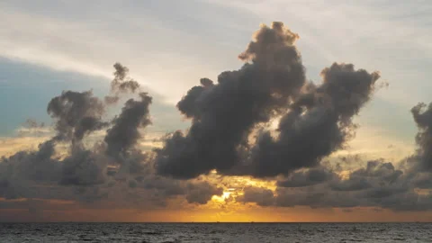 4K Time lapse video Scene of Ray light on sun beam with Moving clouds backgro Stock Footage 144434405