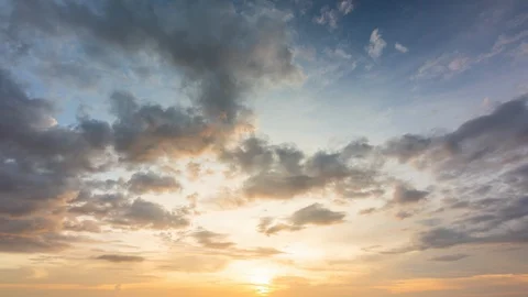 4K Time lapse video video Scene of Colorful sunset with Moving clouds backgro Stock Footage 100175020