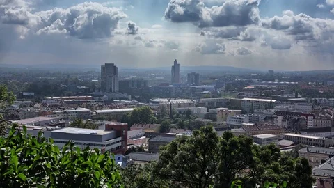 4K Time lapse with view of city Video stock 72729959