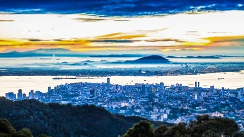 4K Time Lapse view in George Town, Penang Stock Footage 103987378