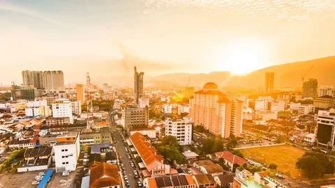 4K Time Lapse view in George Town, Penang Stock Footage 107666864