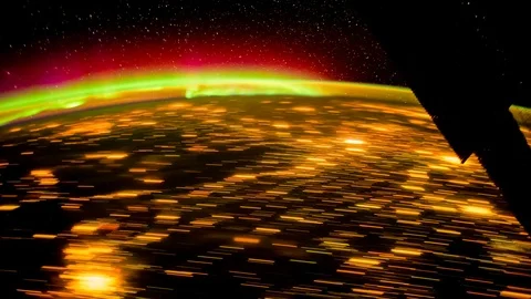 4K time lapse view from International Space Station passing Stock Footage 103987805