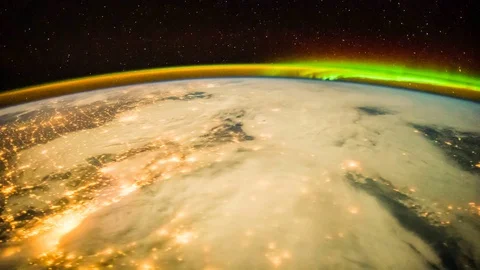 4K time lapse view from International Space Station passing over Canada Stock Footage 103988626