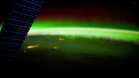 4K time lapse of view from Space passing over North Atlantic Ocean Stock Footage 107450996